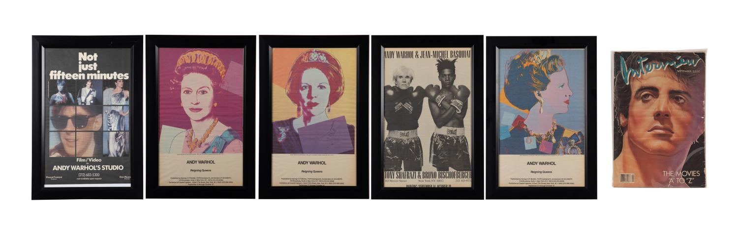 FRAMED PAGES FROM "INTERVIEW", ANDY