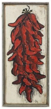FRAMED PAINTING RED CHILI PEPP