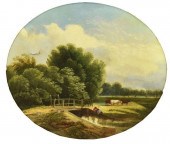 FRAMED PASTORAL LANDSCAPE PAIN