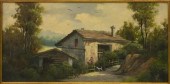 FRAMED PASTORAL OIL PAINTING,