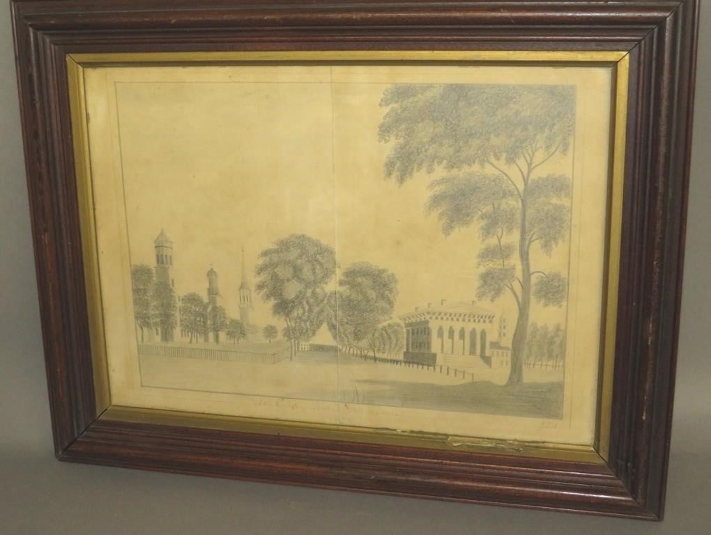 FRAMED PENCIL & CHARCOAL DRAWING OF
