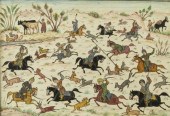 FRAMED PERSIAN PAINTING ON BON