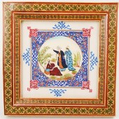 FRAMED PERSIAN PAINTING ON BON