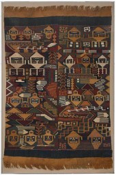 FRAMED PERUVIAN WOVEN TEXTILEN