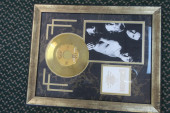 FRAMED PHOTO, GOLD RECORD PRES