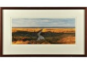 Framed photo of dunes and ocea