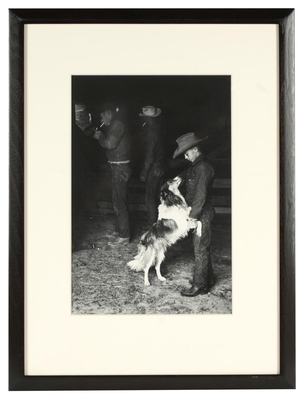 FRAMED PHOTOGRAPH: COWBOYS WITH
