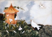 FRAMED PIETRA DURA PANEL DEPIC