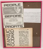 FRAMED POLITICAL POSTER W/ ADV
