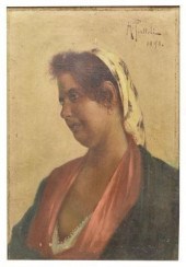 FRAMED PORTRAIT PAINTING, SIGN