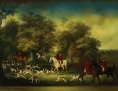FRAMED PRINT EQUESTRIAN HUNT W
