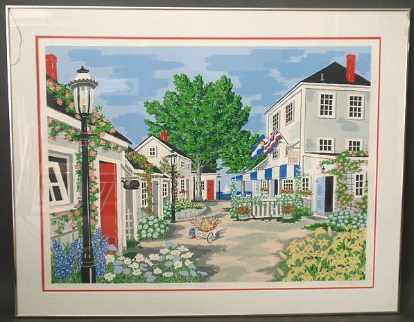 Framed print "Morning Glory Caf?