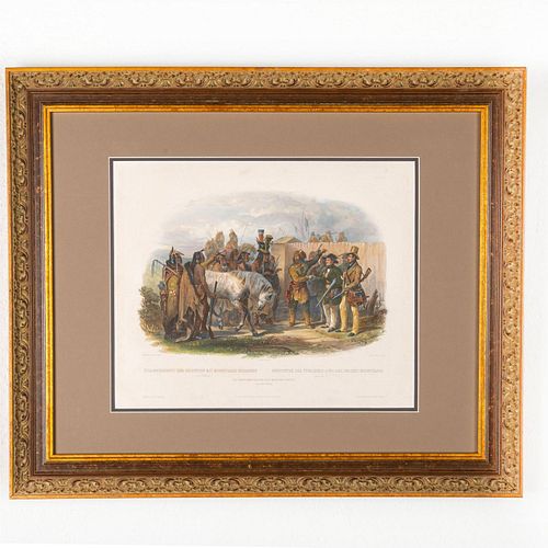 FRAMED PRINT, THE TRAVELERS MEETING