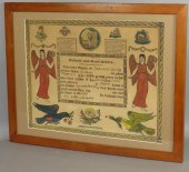 FRAMED PRINTED "D. P. LANGE, H