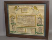 FRAMED PRINTED TAUFSCHEIN PRIN