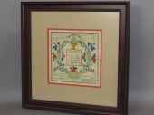 FRAMED PRINTED & WATERCOLOR PA