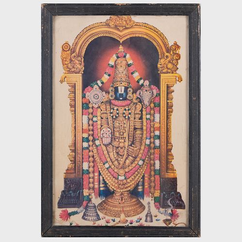 FRAMED PUJA PRINT OF LORD