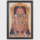 FRAMED PUJA PRINT OF LORD VENK