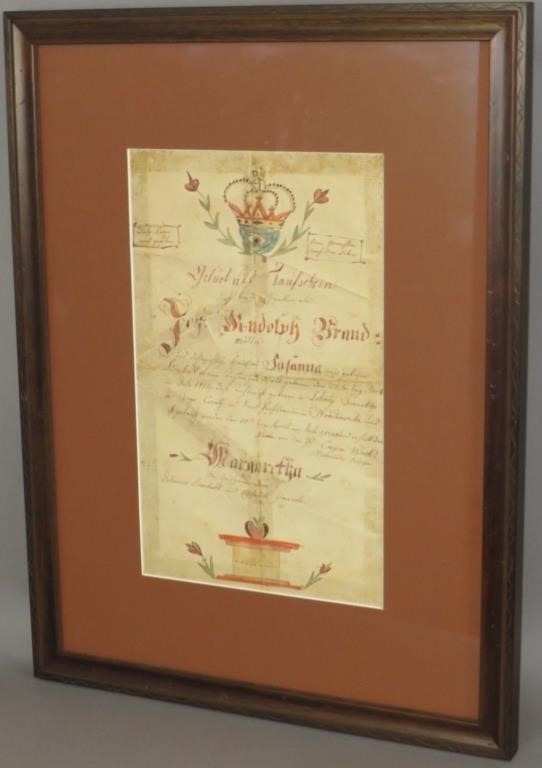 FRAMED RARE TIOGA CO., PA INK &