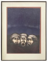 FRAMED R.C. GORMAN 'MOUNTAIN C