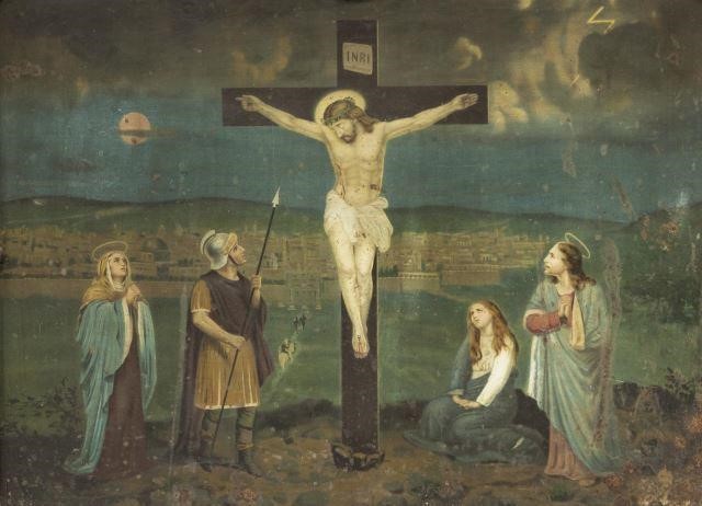 FRAMED RELIGIOUS PRINT ON METAL