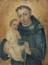 FRAMED RELIGIOUS RETABLO SAINT