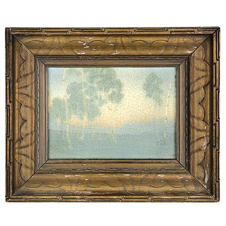 Framed Rookwood Pottery Vellum