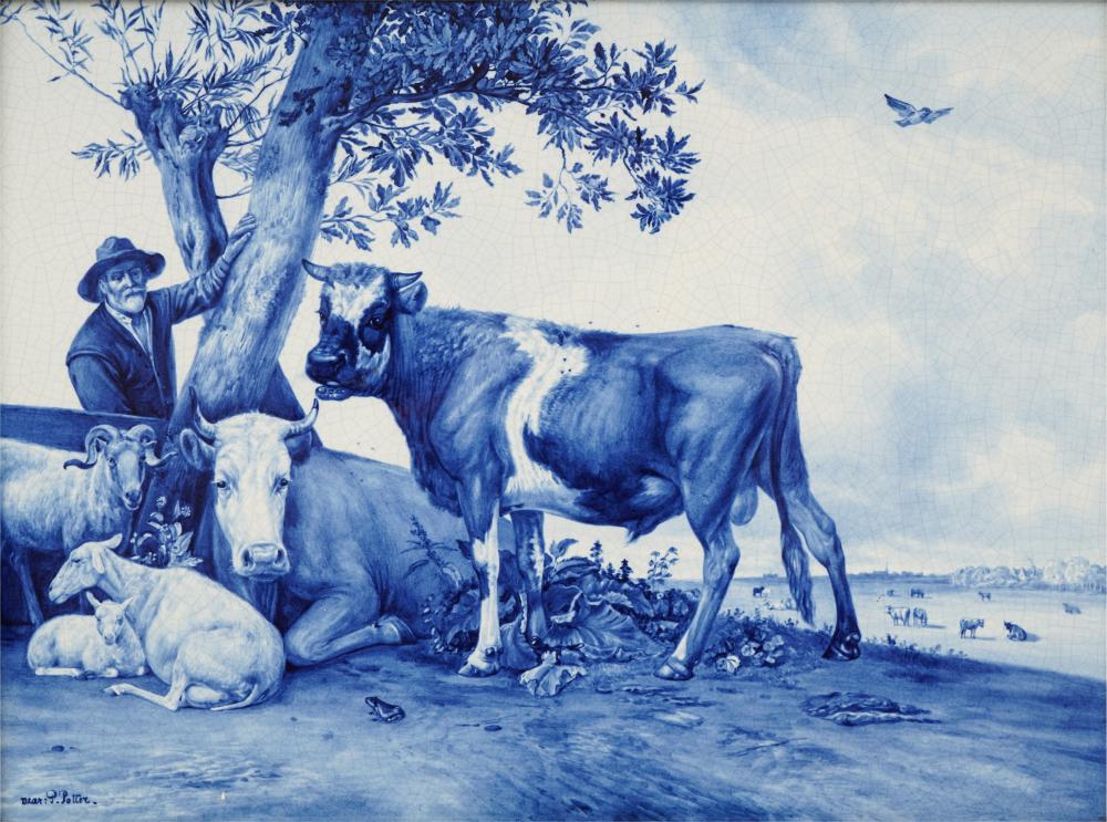 FRAMED ROYAL DELFT PAINTED