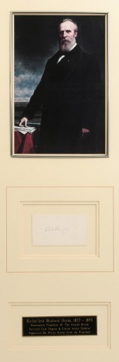 FRAMED RUTHERFORD B. HAYES SIG