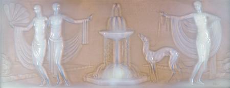 Framed Sabino Art Deco Opalescent