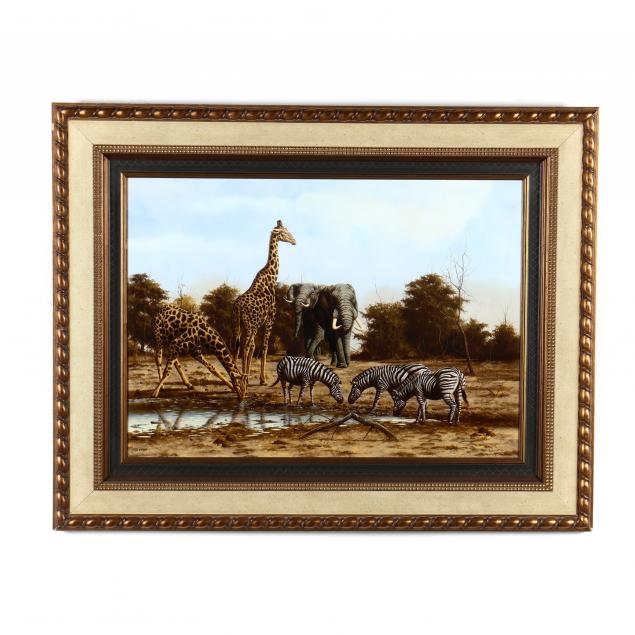 FRAMED SAFARI SCENE Giclée print on