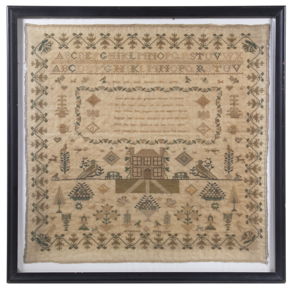 FRAMED SAMPLER "Elizabeth
