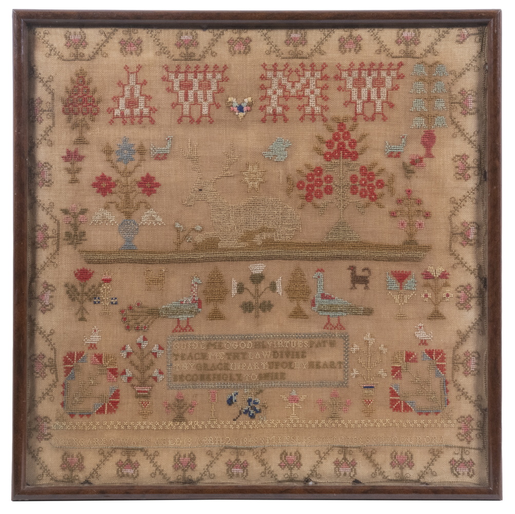 FRAMED SAMPLER "Margaret Watt,