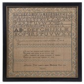 FRAMED SAMPLER "Martha Tyler,