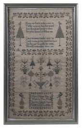 FRAMED SAMPLER "Mary Barker, H
