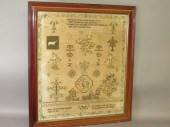 FRAMED SAMPLER OF SARAH CROOKS