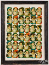 FRAMED SANTA CLAUS VICTORIAN D