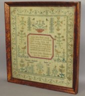 FRAMED SCHOOL GIRL SAMPLER OF