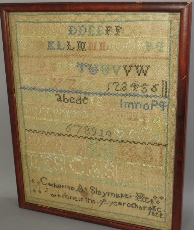 FRAMED SCHOOLGIRL SAMPLER OF