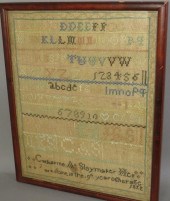 FRAMED SCHOOLGIRL SAMPLER OF C