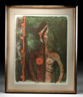 FRAMED SIGNED TAMAYO LITHOGRAP