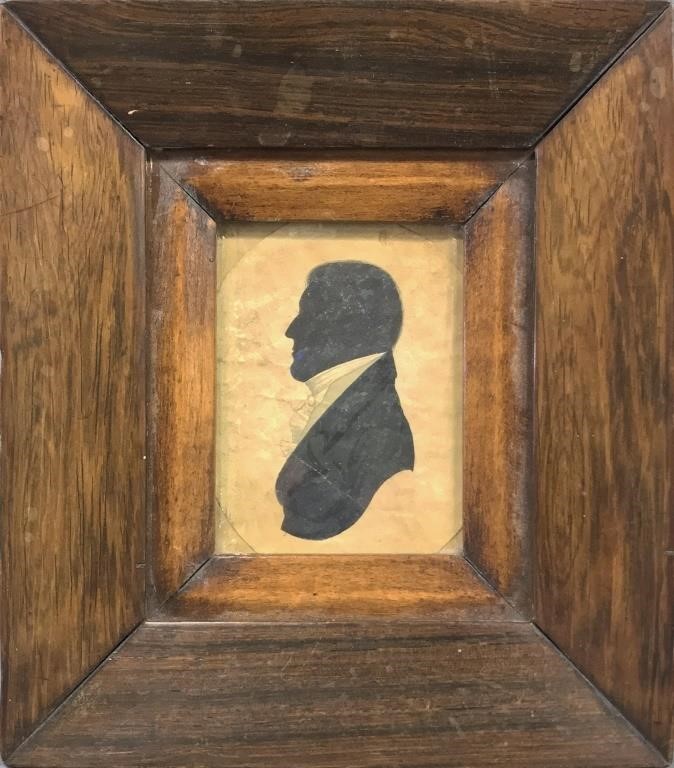 Framed silhouette of a gentleman,