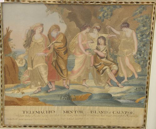 FRAMED SILK EMBROIDERY AND
