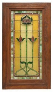 FRAMED STAINED & LEADED STAINE