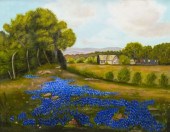FRAMED TEXAS BLUEBONNET LANDSC