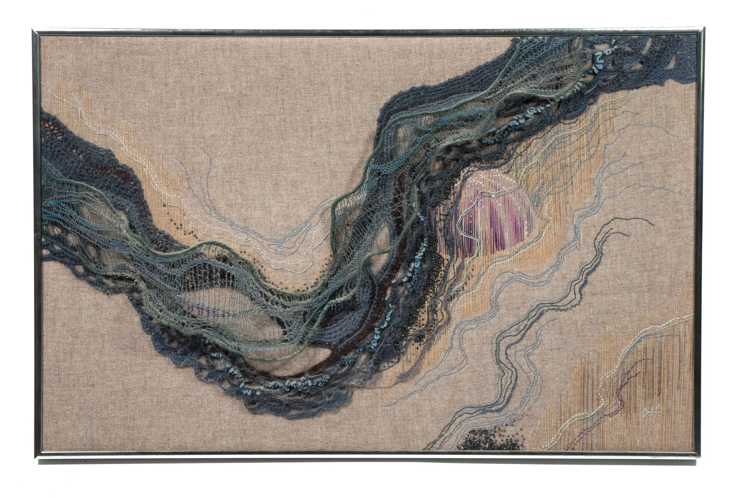 FRAMED TEXTILE ART BY DOROTHY E.