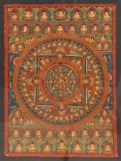 FRAMED TIBETAN BUDDHIST MANDAL