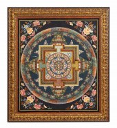 FRAMED TIBETAN MANDALA PALACE