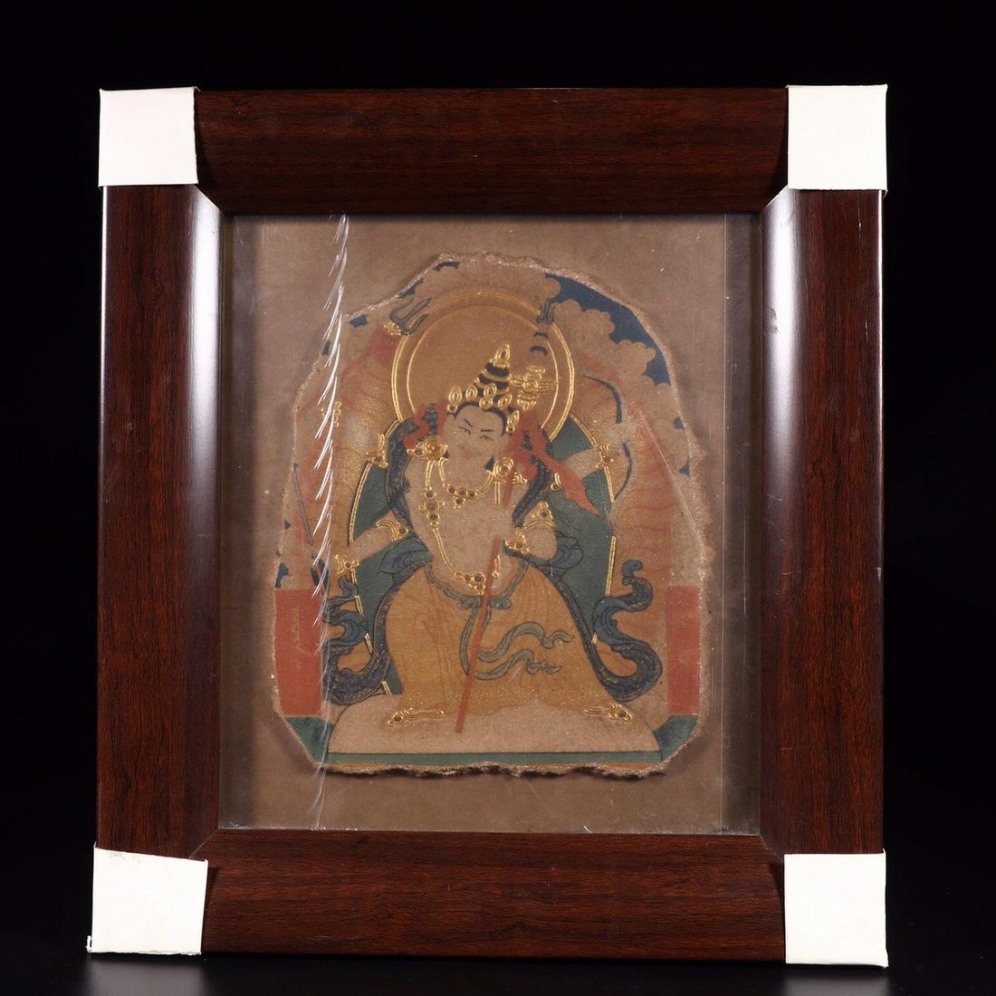 FRAMED TIBETAN THANGKA OF COLOR