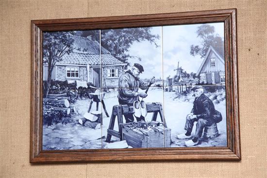 FRAMED TILE ART. Six tiles